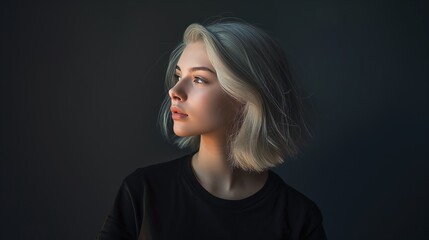 Fototapeta premium Portrait of a gray-haired woman