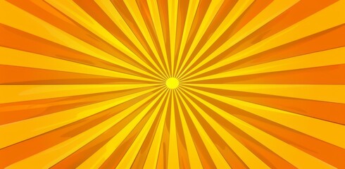 Fototapeta premium Bright yellow rays background. Sunburst rays texture, bright orange and yellow sun ray pattern for comic book poster or summer advertising banner template design