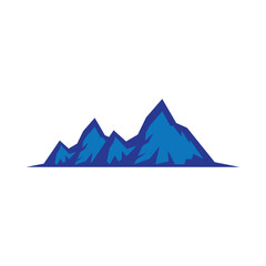 high and snowy mountain logo design
