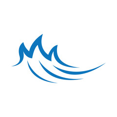 illustration of the logo of waves and sun in the morning