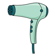Hair dryer for drying hair. Barbershop single icon in cartoon style vector symbol stock illustration web.