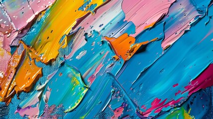 the expressive world of abstract art with a textured oil painting that captivates the imagination, its vibrant colors and dynamic textures captured in stunning HD clarity