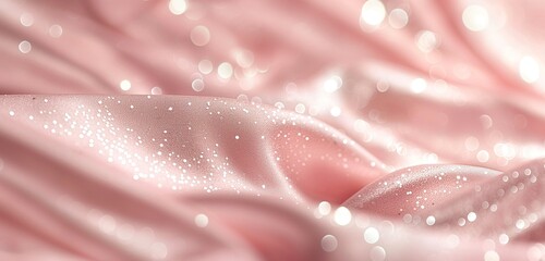 An elegant, powder pink background, its smooth surface adorned with subtle, sparkling glitter, capturing the magical essence of a fairytale celebration. 32k, full ultra hd, high resolution