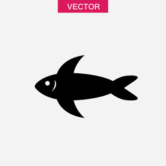 fish vector icon. vector flat trendy style illustration on white background..eps