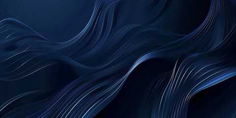 Dark blue background with diagonal lines and waves, creating an abstract pattern for corporate or business presentation design - obrazy, fototapety, plakaty