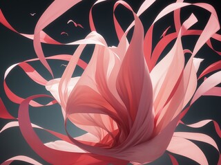 風になびく色鮮やかなリボン, generative ai