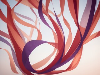 風になびく色鮮やかなリボン, generative ai