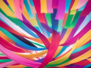 風になびく色鮮やかなリボン, generative ai