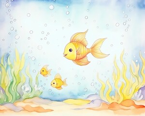 graceful fish swimming in a decorated aquarium