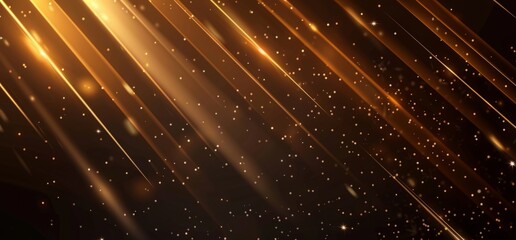Dark brown background with golden glowing lines and diagonal light beams, creating an elegant and luxurious atmosphere for digital or video projects