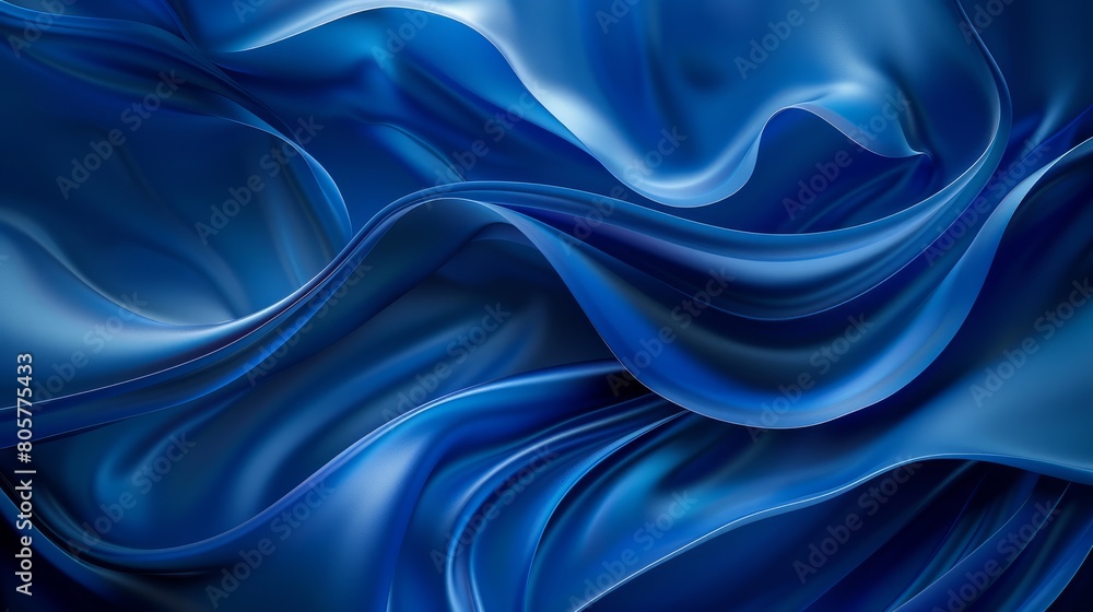 Aufkleber abstract blue background ,blue curve design smooth shape by blue color with blurred lines hyper real