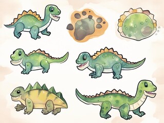 Obraz premium textured dinosaur skin effect stickers