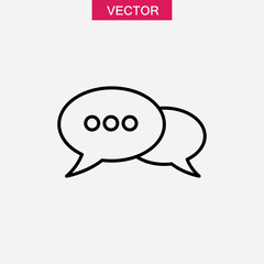 speech bubbles solid icon.vector flat liner illustration for web and app..eps