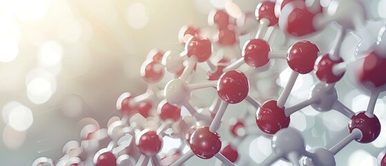 Close-up of a 3D model of the molecular structure of a cancer-fighting drug, pharmaceutical research