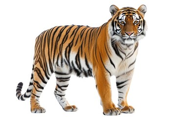 Tiger photo on white isolated background