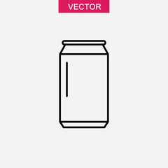 Beer, beverage can vector icon. simple flat illustration for web and app..eps