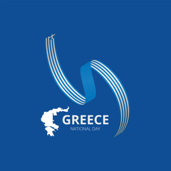 Greece day greeting card vector