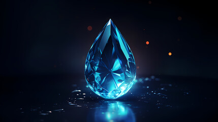 shiny blue diamond