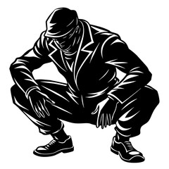 squats--silhouette-vector-illustration