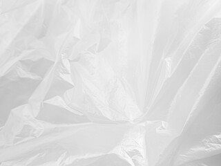 Plastic White Bag Wrap Film Grunge Overlay Effect Background Mockup Foil Pack Design Wrnkle...
