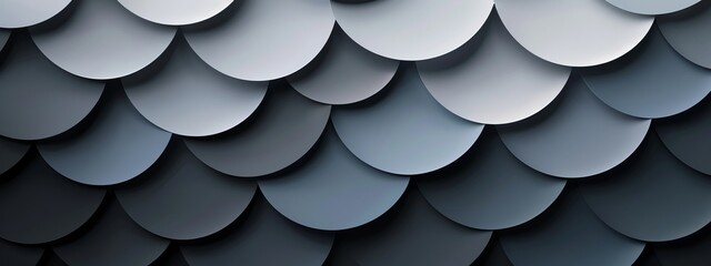 A minimalist background with a pattern of overlapping circles in shades of gray.