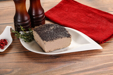 Delicous liver pate snack appetizer