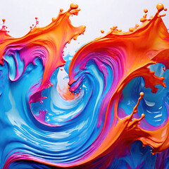 Flowing liquid creates vibrant wave pattern design