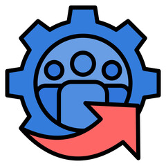 Employee Development Icon Element For Design