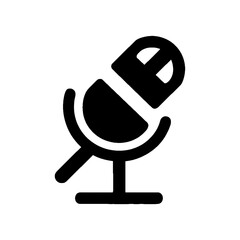 Microphone Symbol Vector Graphic with Transparent Background, Microphone Icon