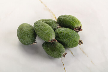 Ripe sweet huicy exotic feijoa