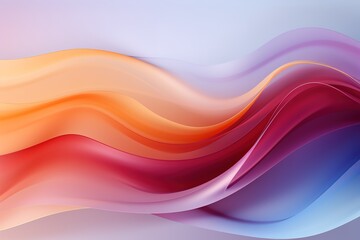 Fototapeta premium A colorful wave with a red stripe on the left and a yellow stripe on the right