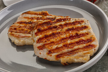 Tasty grilled pork meat steak