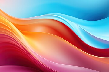 Fototapeta premium A colorful wave with a red stripe on the left and a yellow stripe on the right