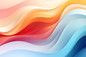 Obraz premium A colorful wave with a red stripe on the left and a yellow stripe on the right