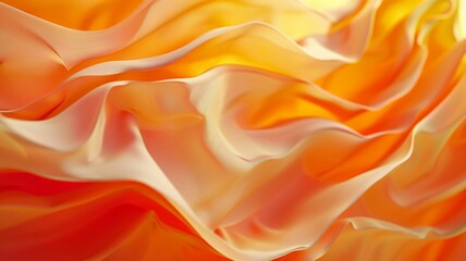Obraz premium Experience the harmony of color and form as wavy orange and light red lines converge to create a captivating abstract background, their dynamic interplay captured with precision by an HD camera