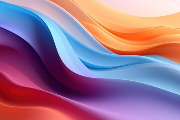 Fototapeta premium A colorful wave with a red stripe on the left and a yellow stripe on the right