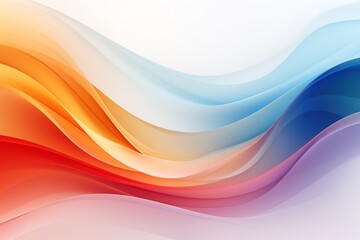 Fototapeta premium A colorful wave with a red stripe on the left and a yellow stripe on the right