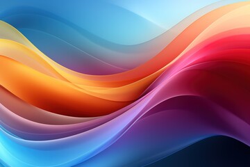 Fototapeta premium A colorful wave with a red stripe on the left and a yellow stripe on the right