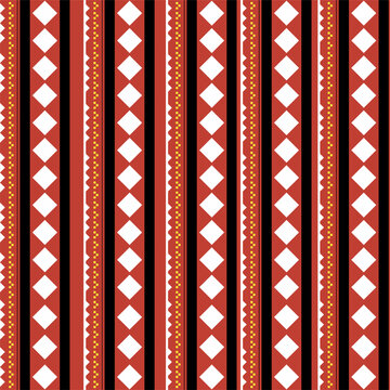 Vintage Style Traditional Motifs Arabian Retro Sadu Red Rug