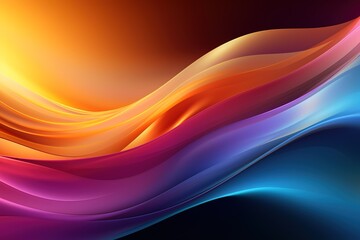 A colorful wave with a red stripe on the left and a yellow stripe on the right