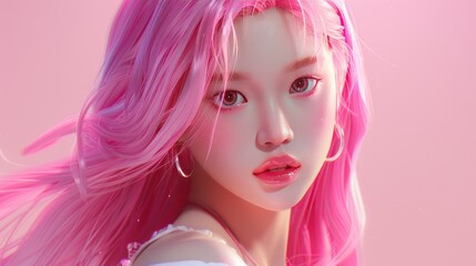 Cute character image of rose AI generated