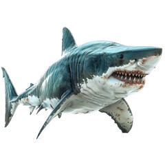 Fototapeta premium Shark isolated on a transparent background
