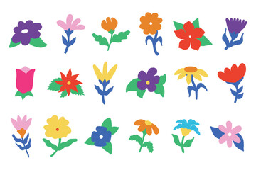 colorful abstract flower vector