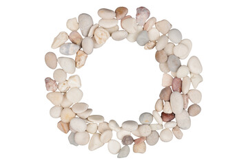 Pebble stone border isolated transparent