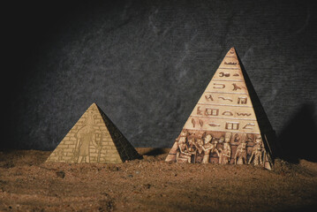 Pyramid of ancient Egypt concept background.