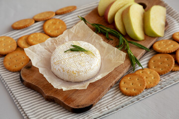 Baked Brie with Honey, side view.