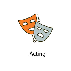  Acting Icon. Vector Icon Design