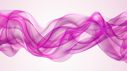   A pink wave of smoke against a white background with a light pink hue behind it