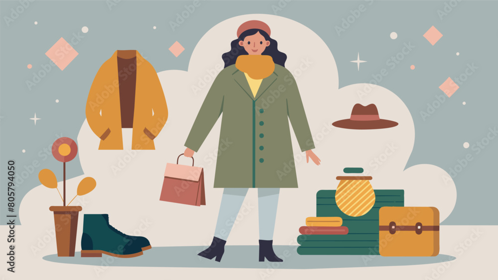 Poster the stylist plays with textures and layers creating a cozy and chic look for their client with a mix