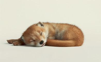 Tranquil Slumber: Capturing the Serenity of a Sleeping Fennec Fox